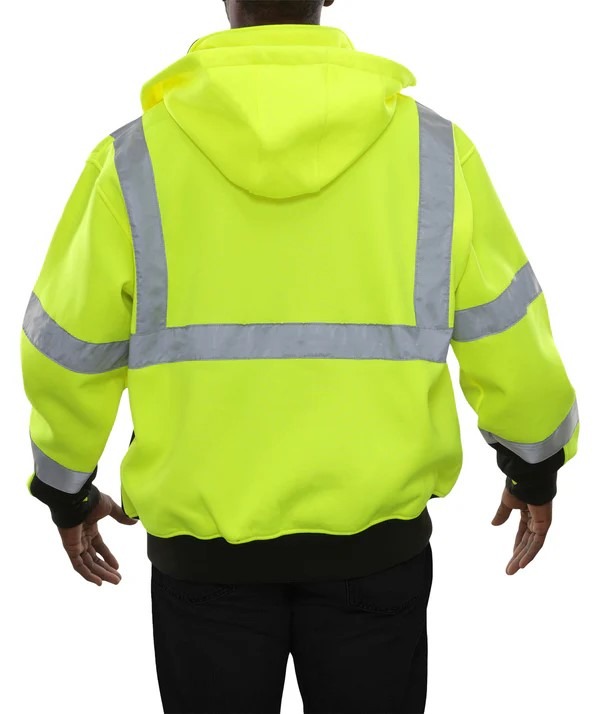 Hi-Vis Zip Up Safety Hoodie - Thermal - Image 2