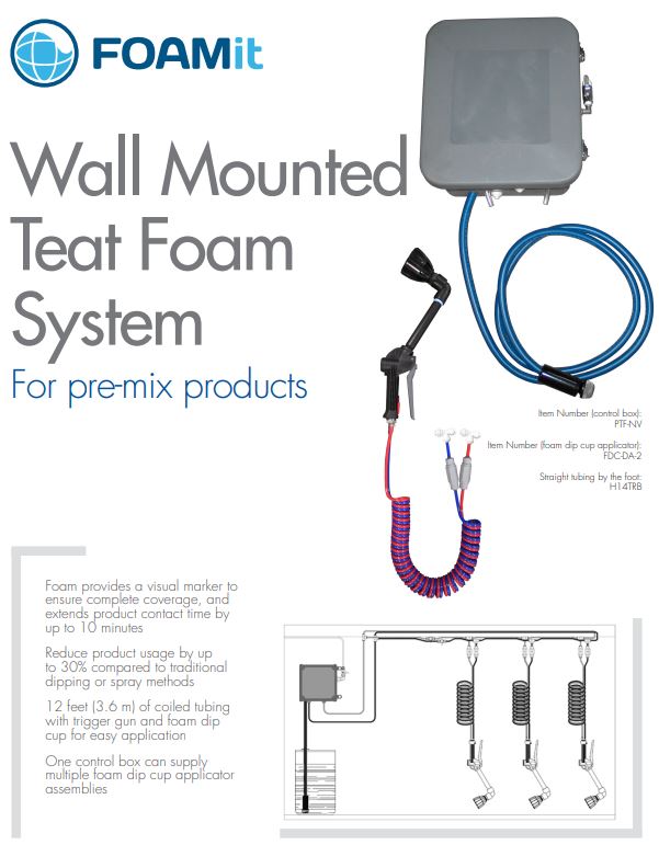 TEAT FOAM SYSTEM, Wall Mount, For pre-mix products - Image 5