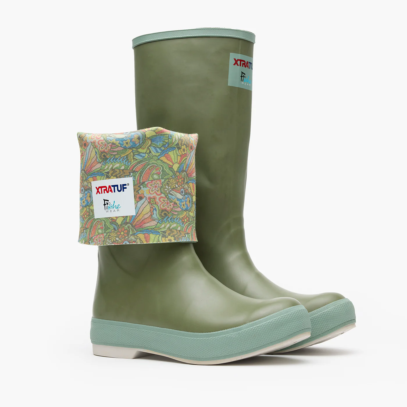 XTRATUFF WOMEN'S 15" LEGACY BOOT, Plain Toe, Grey Boho Bass